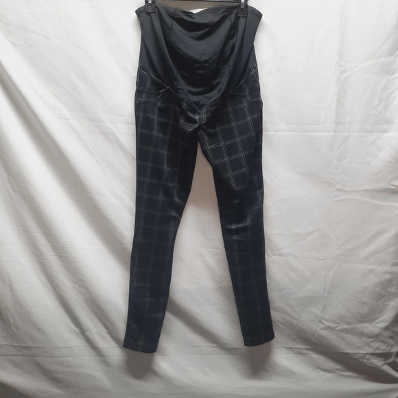 Ingrid & Isabel Windowpane Maternity pants waist band w/ crossover in back Small - Picture 2 of 7